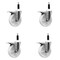 Service Caster 5'' Nylon Swivel 7/8'' Expanding Stem Caster Set Total Lock Brake, 4PK SCC-EXTTL20S514-NYS-78-4 - alternate 1